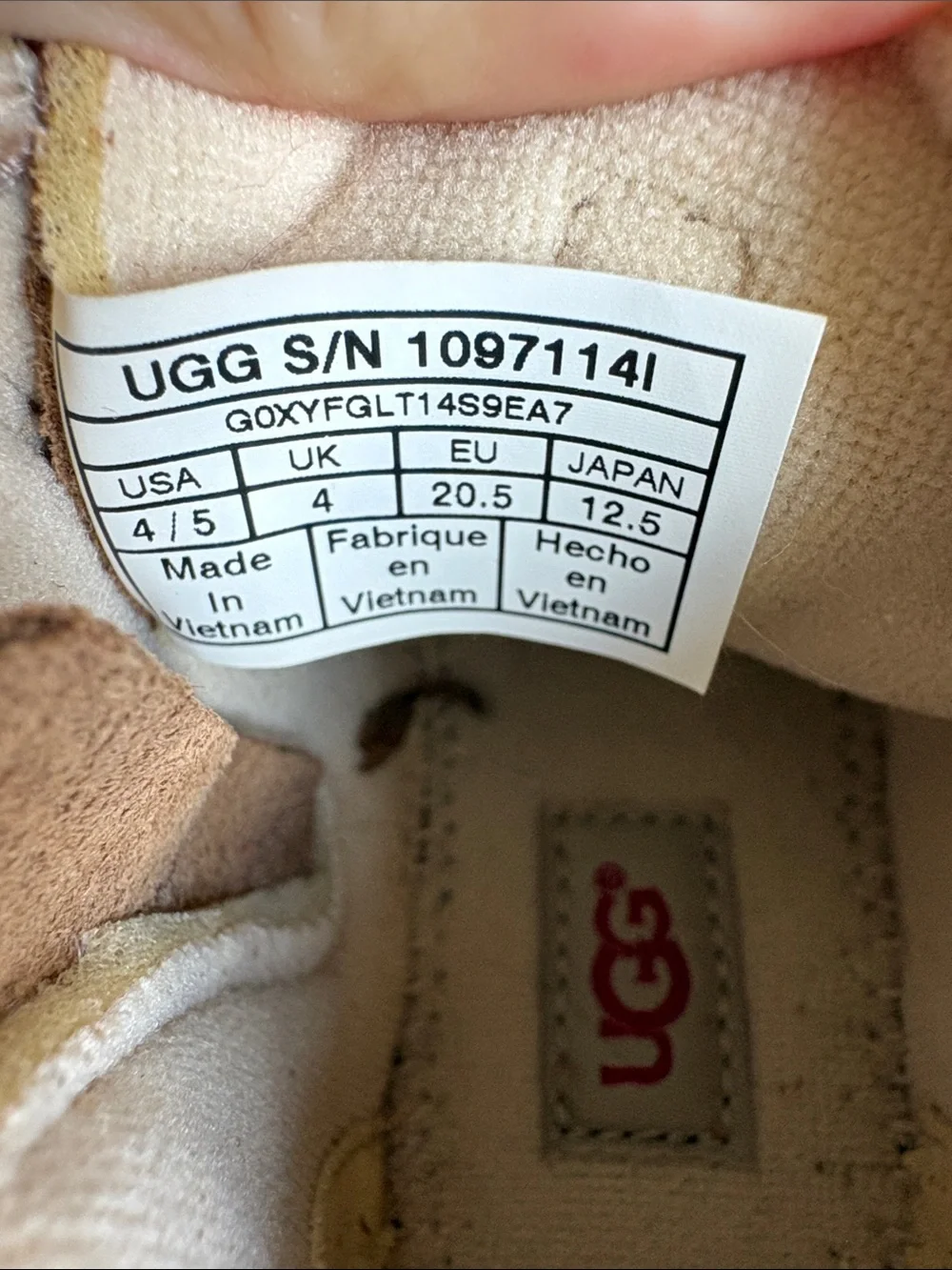 UGG Kids | Brown Suede Zip Ankle Boots with Red Trim